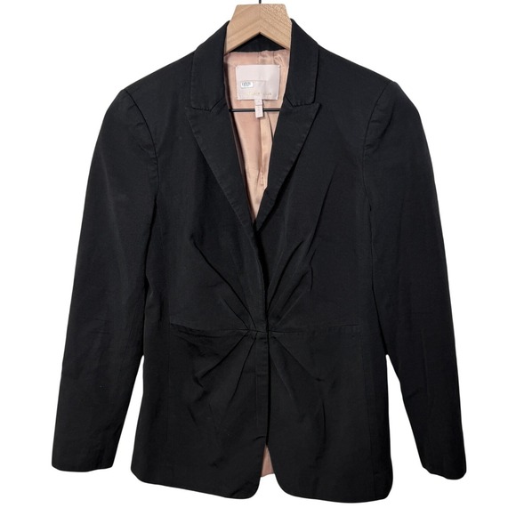 Rebecca Taylor Ottoman Twist Front Blazer Jacket Women's Size 2 Career Office